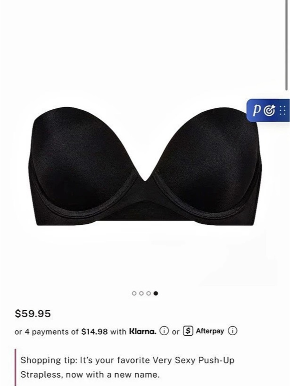 Invisible by Victoria's Secret Push-Up Strapless Bra Push-Up